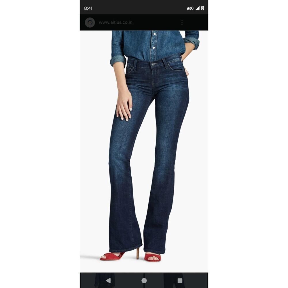 Love Moschino Women's Flare-Leg Jeans Denim‎ Size 26 y2k bedazzled pockets - Picture 3 of 15
